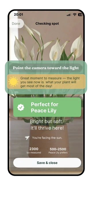 Planterra Camera light meter